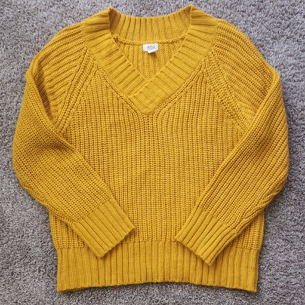 ANA Women's Yellow V-Neck Sweater